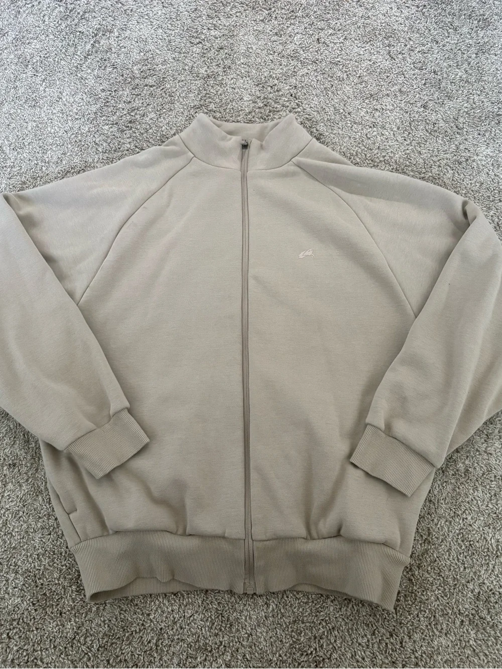Alphalete Light Beige Full-Zip Track Jacket